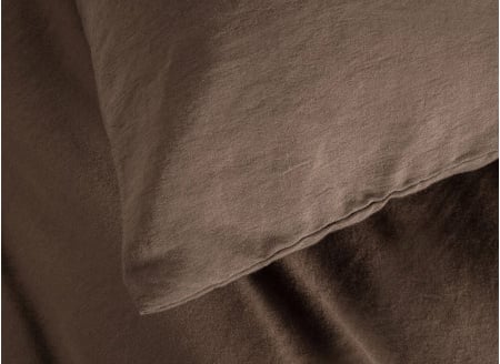 Taie d'oreiller 50x70 Satin de coton bio - Brun 2
