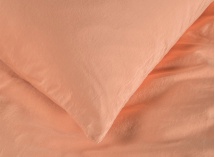 Taie d'oreiller 60x60 Satin de coton bio - Peach 3
