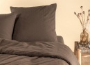 Taie d'oreiller 60x60 Satin de coton bio - Brun 2