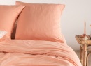 Taie d'oreiller 60x60 Satin de coton bio - Peach 2