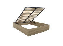 Lit coffre 140X190 KAREL - Chêne Blond - 7