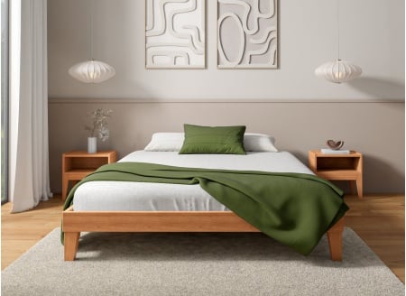 Bed 160x200 & nightstands ACHILLE - Beech