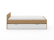 Lit gigogne 90x200 HECTOR - Chêne/Blanc - 3