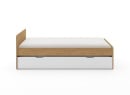 Lit gigogne 90x200 HECTOR - Chêne/Blanc - 3
