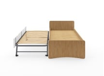 Lit gigogne 90x200 HECTOR - Chêne/Blanc - 7