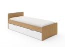 Lit gigogne 90x200 HECTOR - Chêne/Blanc - 4