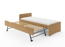 Lit gigogne 90x200 HECTOR - Chêne - 8