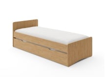 Lit gigogne 90x200 HECTOR - Chêne - 4