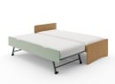 Lit gigogne 90x200 HECTOR - Chêne/Vert - 6
