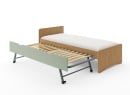 Lit gigogne 90x200 HECTOR - Chêne/Vert - 8