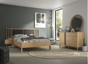 Volwassen slaapkamer 140x190 PAVEL - Eik