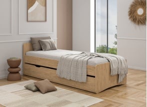 Letto estraibile 90x200 HECTOR - Rovere