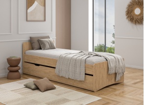 Uitschuifbed 90x200 HECTOR - Eiken