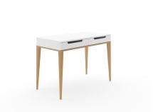 Bureau 2 tiroirs VOLT – Blanc/Bois - 3