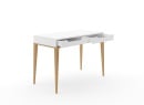Bureau 2 tiroirs VOLT – Blanc/Bois - 4