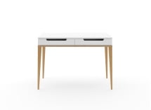 Bureau 2 tiroirs VOLT – Blanc/Bois - 5