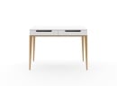 Bureau 2 tiroirs VOLT – Blanc/Bois - 5