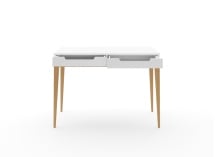 Bureau 2 tiroirs VOLT – Blanc/Bois - 6