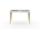 Bureau 2 tiroirs VOLT – Blanc/Bois - 6