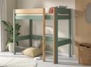 Lit mezzanine 90x190cm en pin massif HOYA Kaki - 1