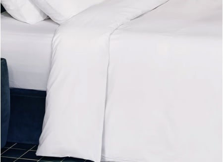 Housse de couette 1 place Percale 120 fils - Blanc 1