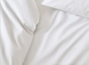 Drap housse 1 place Percale de Coton 120 fils - Blanc 2