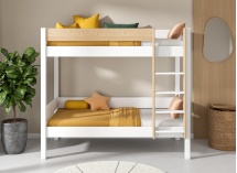 Lit superposé en pin massif 90x190 HOYA - Blanc 2