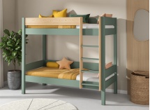 Lit superposé en pin massif 90x190 HOYA - Kaki 1