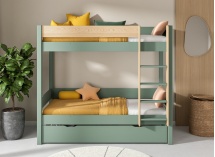 Lit superposé en pin massif 90x190 HOYA - Kaki 4