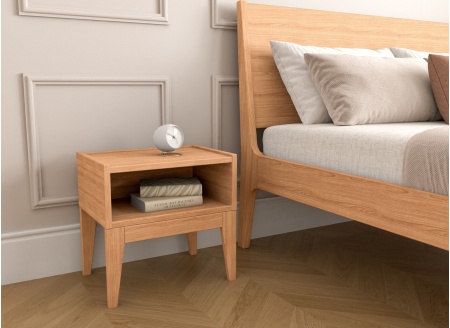 Bed 160x200 & nachtkastjes GABRIEL - Beuk