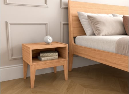 Letto 160x200 e comodini GABRIEL - Faggio