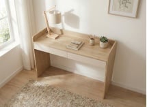 Bureau avec 2 tiroirs LILO  Chêne/Sable - 2
