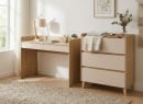 Bureau avec 2 tiroirs LILO  Chêne/Sable - 3