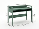 Bureau enfant à casier LEVIS - Kaki 4