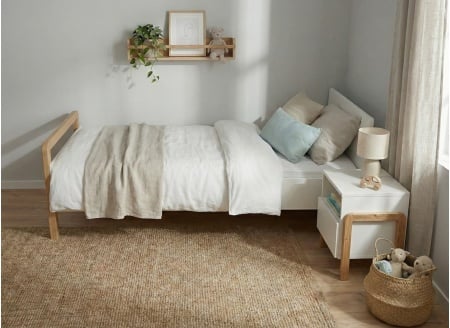 Letto per bambini 80x180 ADAM - Bianco/Rovere