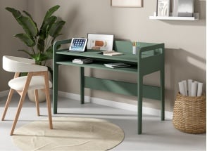 Desk with Storage Compartment ARLES - Khaki