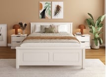 Lit double 140x200 avec tête de lit ROMANE - 3