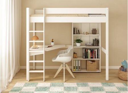 Libreria 4 ripiani ARTHUS - Bianco