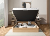 Lit coffre 140x200 en bois massif HOYA - Pin 4