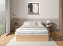 Lit coffre 160x200 en bois massif HOYA - Pin 3