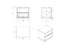 Table de chevet ROMANE - Blanc 6