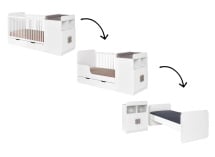 Lit bébé évolutif HYDRO Blanc - 5
