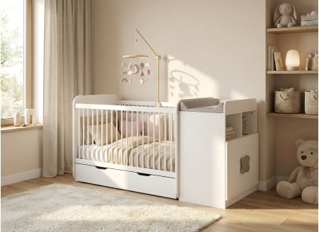 Mitwachsendes Babybett 70x140 HYDRO - Weiß