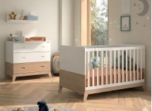 Commode 3 tiroirs EKKO – Blanc/Chêne - 2