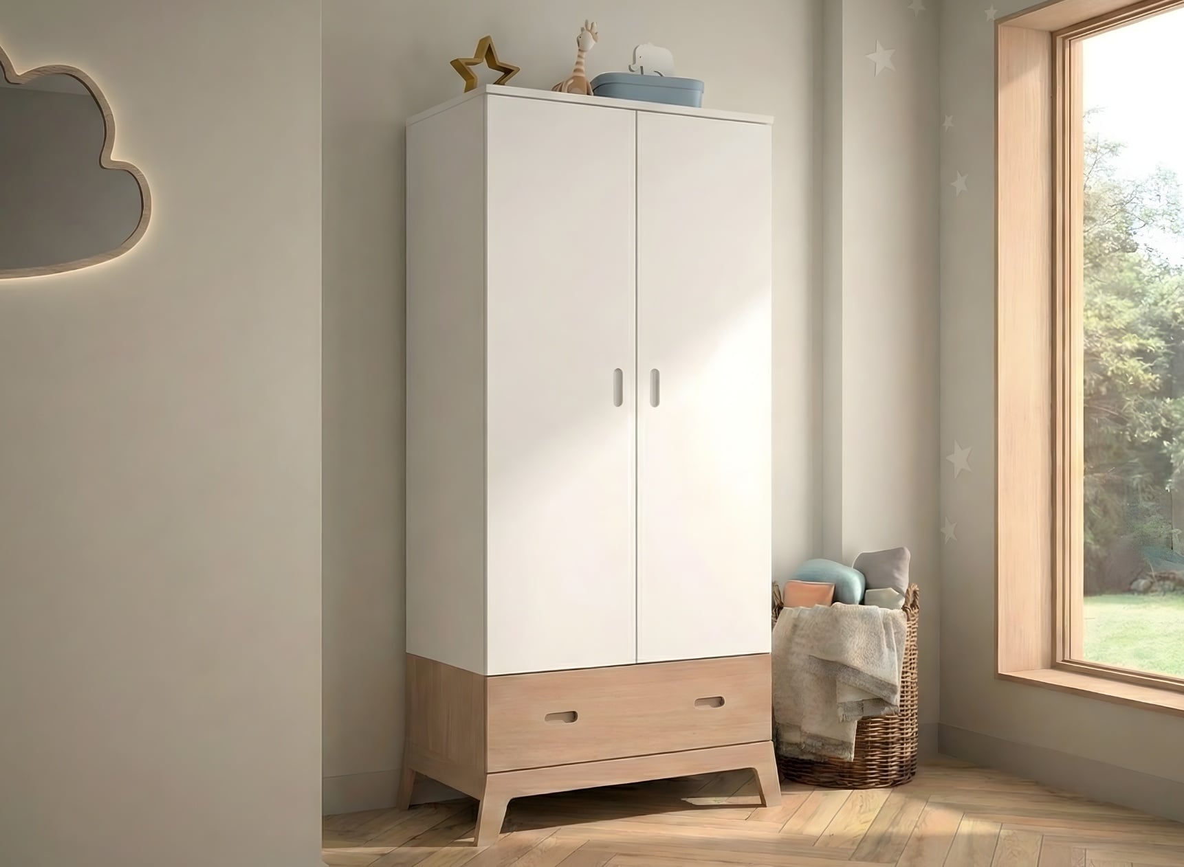 Armoire 2 portes 1 tiroir EKKO - 1