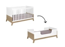 Chambre bébé complète EKKO - Blanc/Chêne  - 16