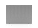 Tête de lit matelassée en tissu grainé ALOE - Gris clair - 3