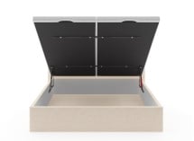 Lit coffre 160x200 avec tête de lit ALOE - Crème - 5