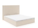 Lit coffre 160x200 avec tête de lit ALOE - Crème - 8