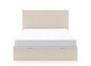 Lit coffre 160x200 avec tête de lit ALOE - Crème - 9